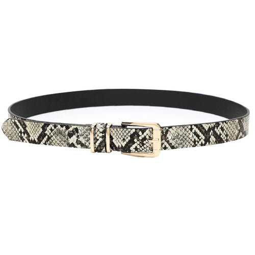 Earnda Chic Skinny Leather Belt for Dresses